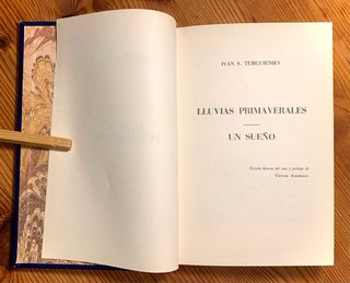 Libro: “LLUVIAS PRIMAVERALES/ UN SUEÑO”