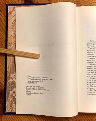 Libro: “LLUVIAS PRIMAVERALES/ UN SUEÑO”