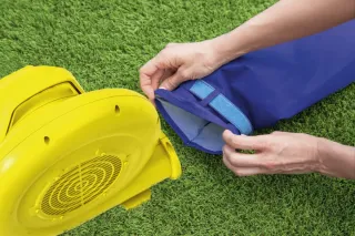 Centro de juegos inflable con tobogán