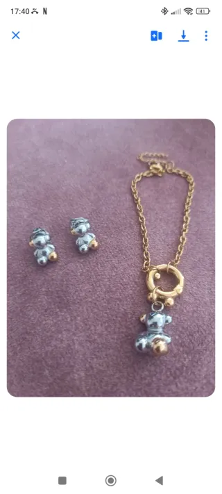 Pulsera con charm de oso