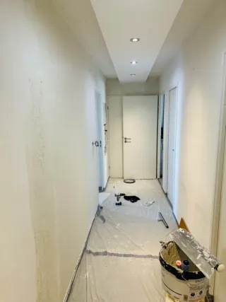 Alisado de gotele pintado