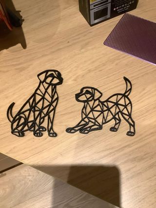 Arte de pared geométrico de perro Labrador