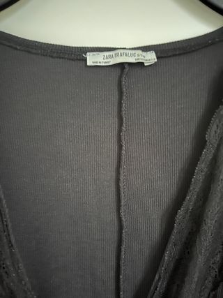 Body Zara encaje negro talla S