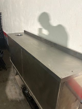 BANCO INDUSTRIAL IN ACCIAIO INOX 220x55x85