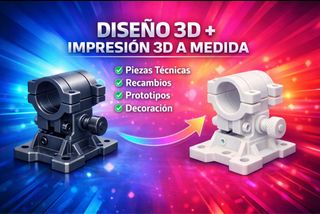 Diseño e impresión 3D a medida | Piezas técnicas