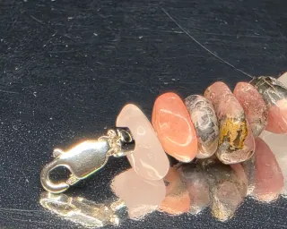 Bracciale Armonia Rosa Rodocrosite Artigianale