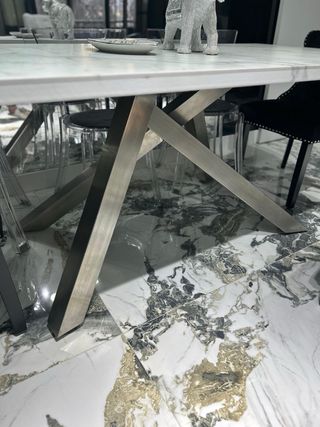 Mesa grande mármol blanco