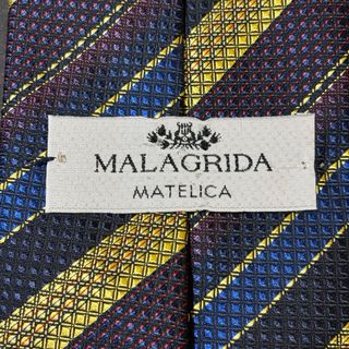 Cravatta Malagrida a righe blu e gialle