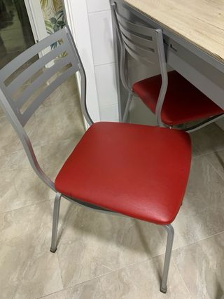 Mesa Cocina Extensible cristal y Metal