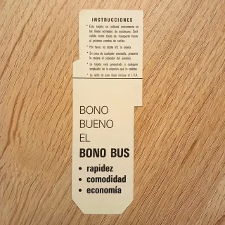 Bono Bus Madrid Años 90