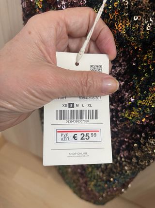 Vestido lentejuelas fiesta negro multicolor