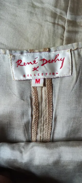 Vestido verde manzana y beige con detalle