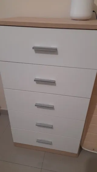 Vendo 2 Cajoneras blancas, 5 cajones. Cada una 50€