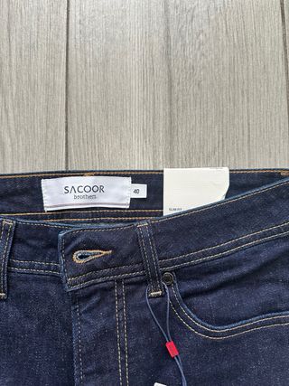 Calças Slim Fit Sacoor Azuis