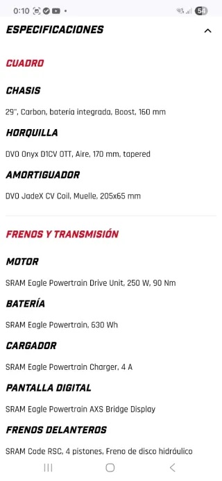 Gas Gas ECC6 Roja Enduro Eléctrica gasgas