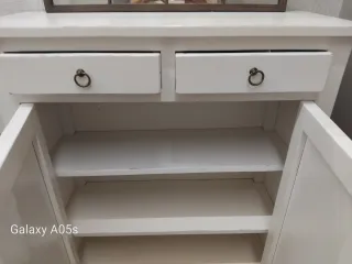 Zapatero blanco de madera