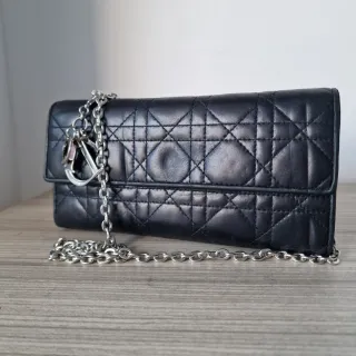 Bolso Cartera Lady Dior Piel Negro