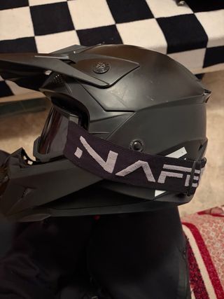 Casco Motocross Negro Mate Talla L