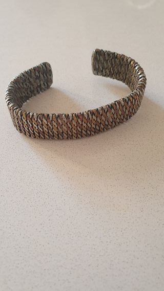 Bracciale antico intrecciato inizio 900 regolabile