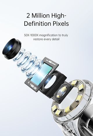 Microscopio Digital 10.92cm 1000X HD 1080P