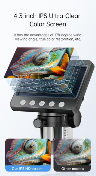 Microscopio Digital 10.92cm 1000X HD 1080P