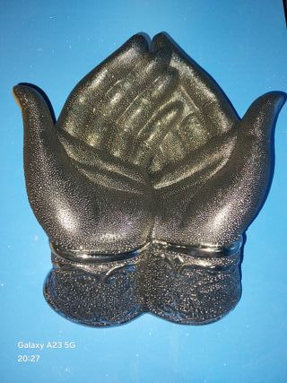 Centro de cerámica y plateado