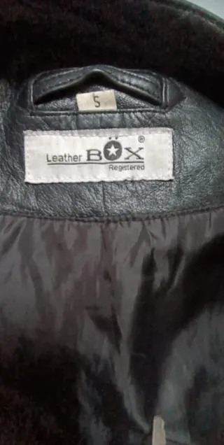 Chaqueta Cuero Negra Unisex Talla S