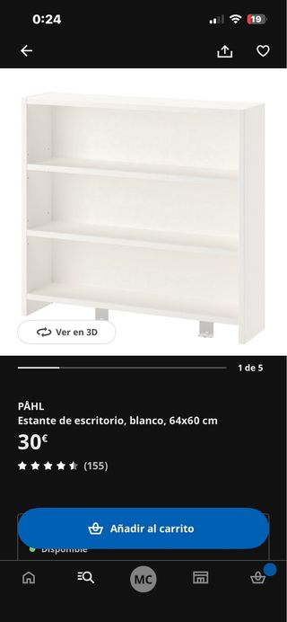 Estantería Tocador Espejo Ikea Blanco