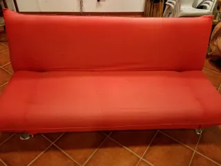 Sofá Cama Rojo Tela
