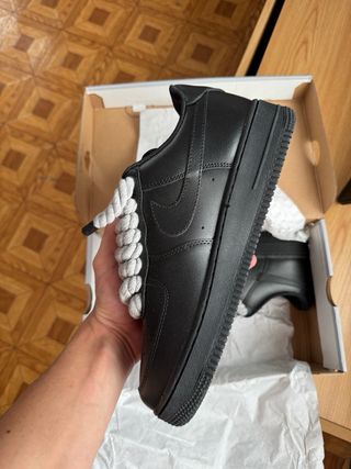 Zapatillas Nike Air Force 1 Negras Rope Laces