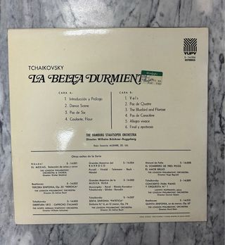 Vinilo Tchaikovsky La Bella Durmiente