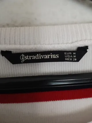 Jersey Stradivarius Rayas Blanco Talla L