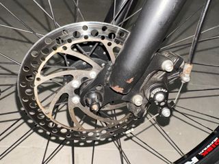 Bicicleta Montaña Negra Doble Suspensión