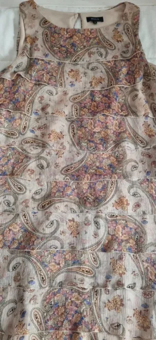 Vestido de fiesta con volantes talla 42