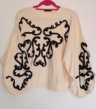 Sudadera Zara Beige Talla Única