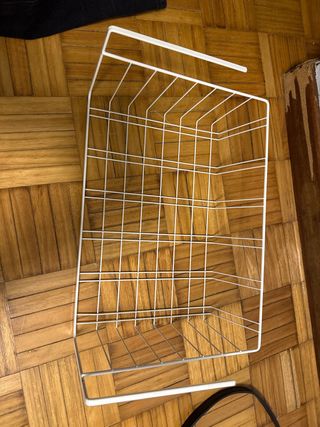 Organizador de estantería blanco