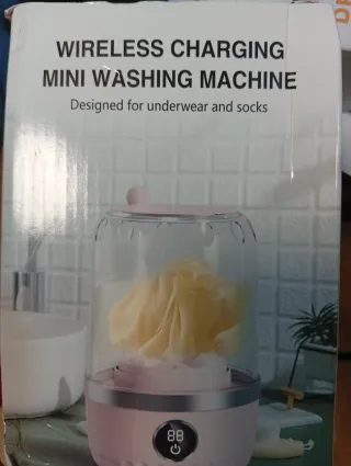 Mini Lavadora Portátil Carga Inalámbrica