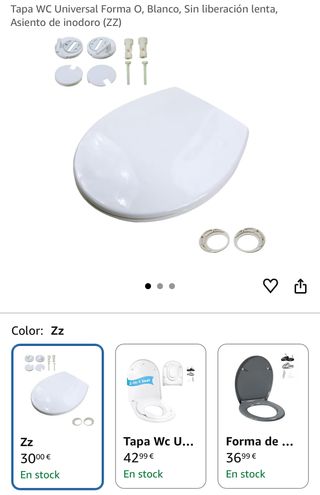 Tapa de inodoro universal blanca