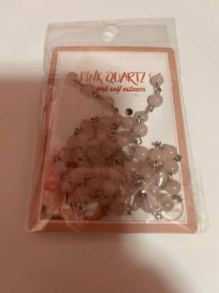 Rosario de Cuarzo Rosa