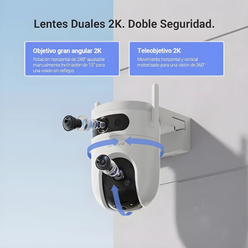 Kit Vigilancia EZVIZ 4 Cámaras WiFi 360 Dual 2K afbeelding 6