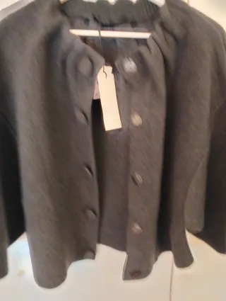 Cardigan Zara Lã Cinza