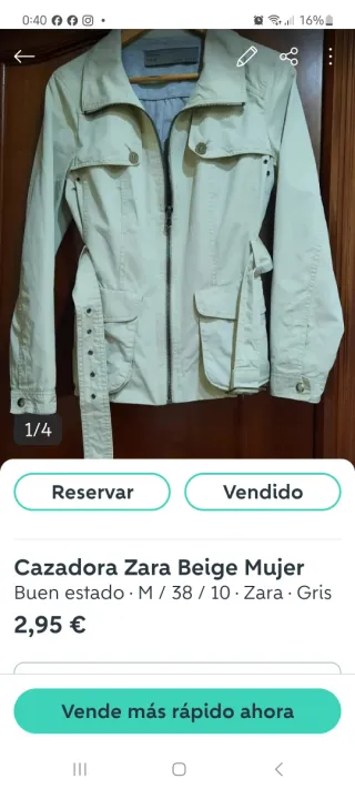 Camisa Zara Azul Talla M/38/10