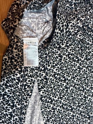 Falda larga estampada con abertura