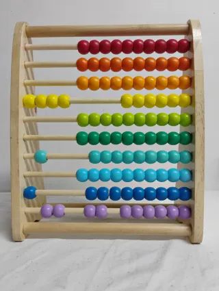 Juego ábaco de madera con cuentas