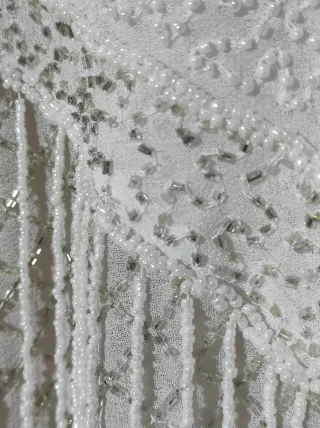 Top Danza Blanco con Pedrería y Flecos