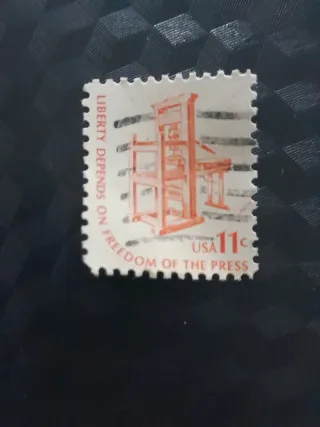 Sello USA 15c Rhode Island 1790 Molino