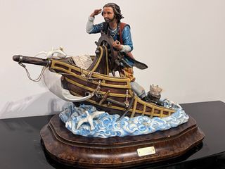 Porcelana Capodimonte Barco Navegante