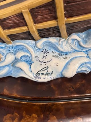 Porcelana Capodimonte Barco Navegante