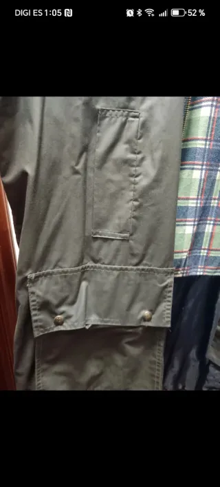 Parka con cuello de pana