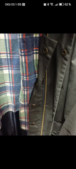 Parka con cuello de pana